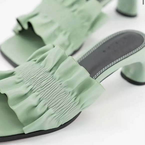 ASOS Shoes - ASOS Sage Ruched Mid Heeled Mules